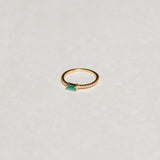 18k East West Emerald Ring