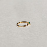 18k East West Emerald Ring