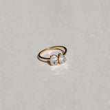 18k Diamond Oval and Pear Ring