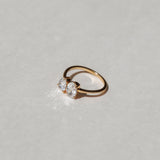 18k Diamond Oval and Pear Ring