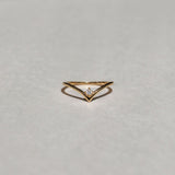 18k Diamond Petite Chevron Ring