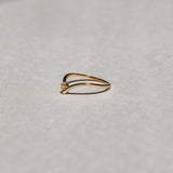18k Diamond Petite Chevron Ring