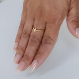 18k Diamond Petite Chevron Ring