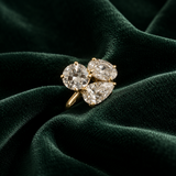 14k or 18k Moissanite Three Stone Ring