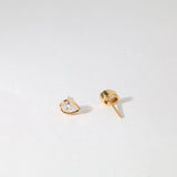 18k Diamond Bezel Teardrop Studs