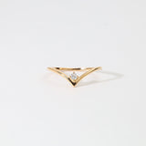 18k Diamond Petite Chevron Ring