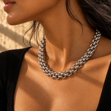 Silver Arden Necklace and Bracelet Set