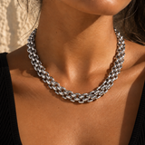Silver Arden Necklace and Bracelet Set