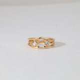 18k Diamond 4 Stone Ring