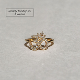 18k Diamond Om Ring