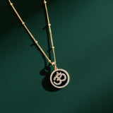 Black Agate Om Necklace