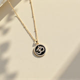 Black Agate Om Necklace