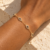 Blue Stone Evil Eye Bracelet