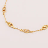 White Stone Evil Eye Bracelet