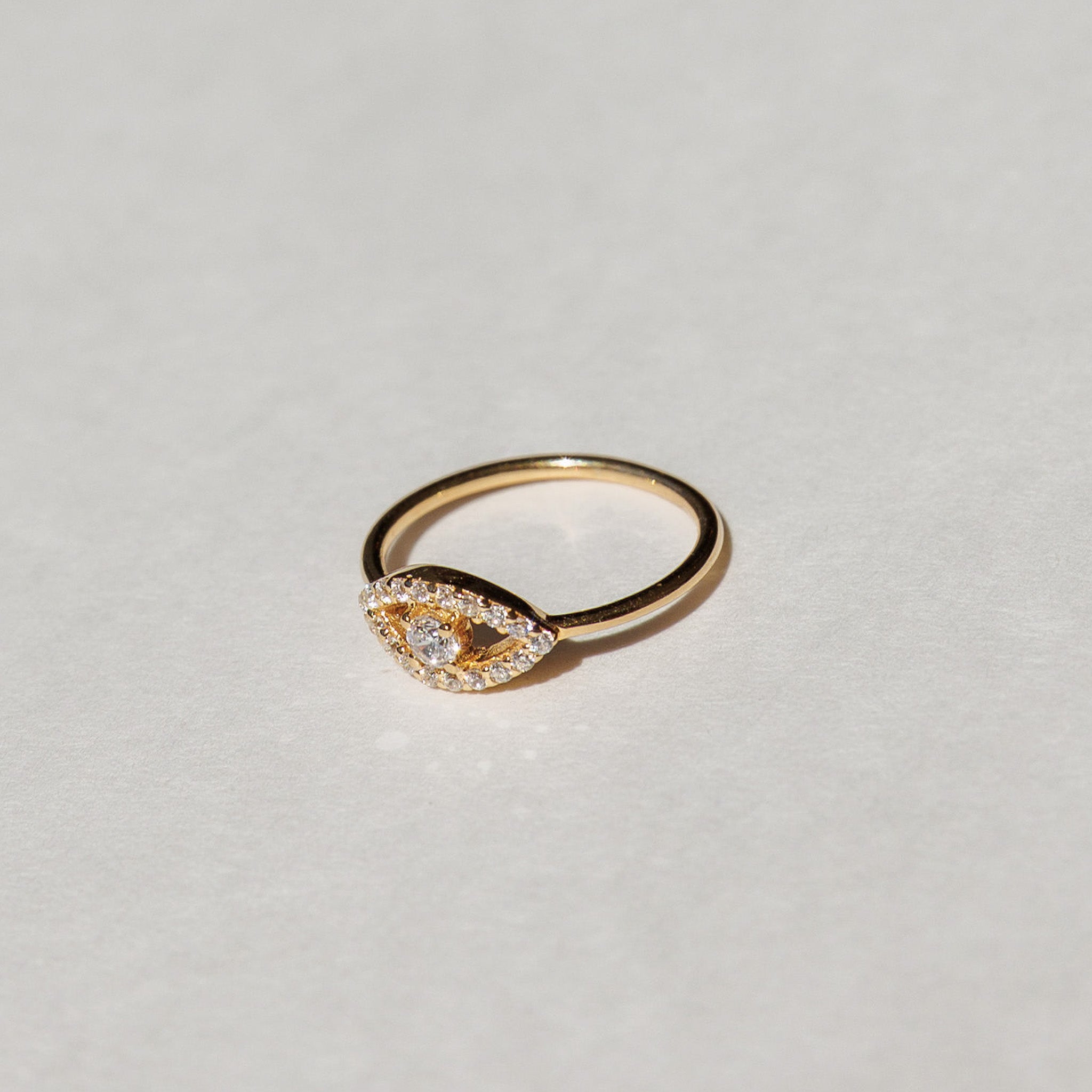 18k Diamond Evil Eye Ring