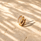 14k Dainty Diamond Huggies