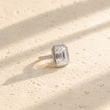 14k Emerald Cut Moissanite Ring