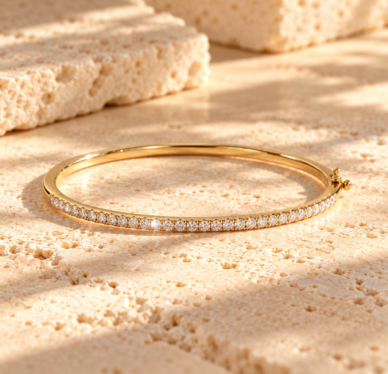 Diamond Oval Bangle