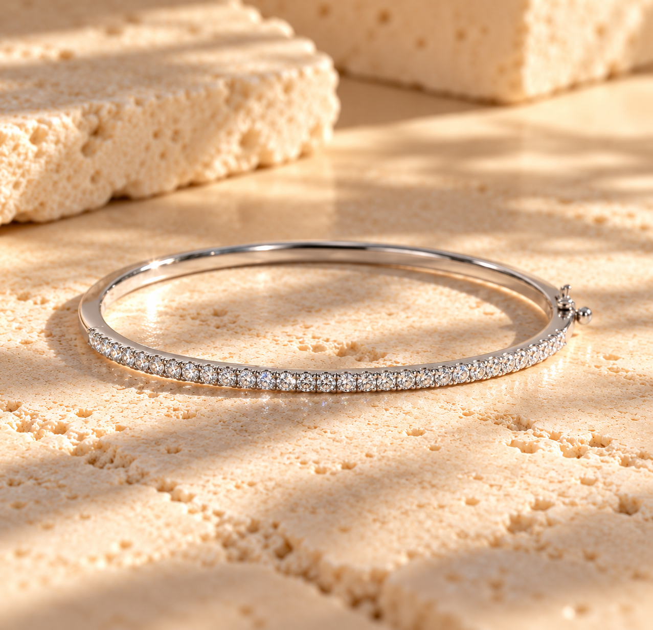 Diamond Oval Bangle