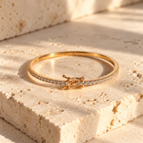 Diamond Oval Bangle