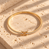 Diamond Oval Bangle