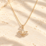 Diamond Lotus Necklace