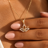 Diamond Lotus Necklace
