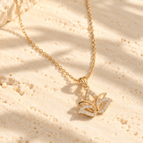 Diamond Lotus Necklace