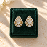 Pear Diamond Cluster Studs (Ready to Ship)