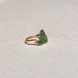 Emerald Vermeil Om Ring