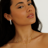 18k Emerald Diamond Drop Earrings