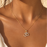 18k Gold Vermeil Om Symbol Pendant Necklace