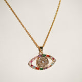 Radiant Evil Eye Necklace with Pendant