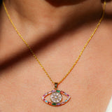 Radiant Evil Eye Necklace with Pendant