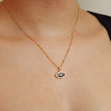 Black Agate Evil Eye Necklace
