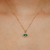 Malachite Evil Eye Necklace