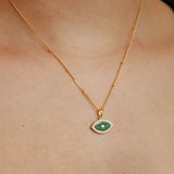 Malachite Evil Eye Necklace