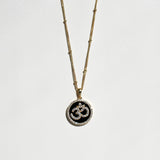Black Agate Om Necklace