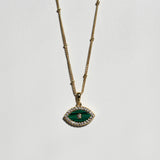 Malachite Evil Eye Necklace