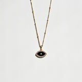 Black Agate Evil Eye Necklace