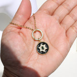 Midnight Star of David Necklace