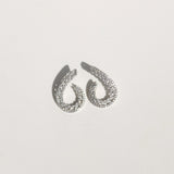 14k Diamond Scalloped Earrings