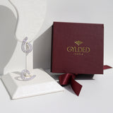 14k Diamond Scalloped Earrings