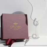 14k Diamond Scalloped Earrings