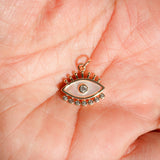 Charm Necklace Small Mother of Pearl Evil Eye