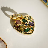 Charm Necklace Small Multicolor Heart