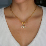 Charm Necklace Multicolor Evil Eye