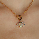 Charm Necklace Multicolor Evil Eye