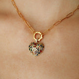 Charm Necklace Medium Multicolor Heart