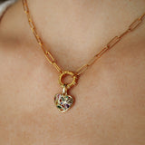 Charm Necklace Small Multicolor Heart